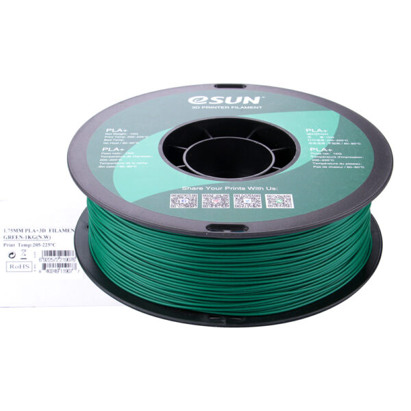 PLA+ Green, Pap spole - 1.75mm, 1kg - Billede 2