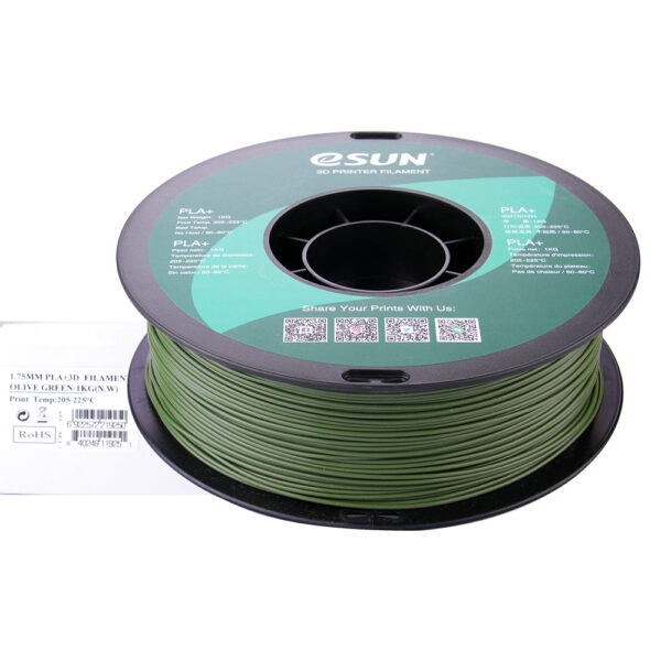 PLA+ Olive Green, Pap spole - 1.75mm, 1kg - Image 2