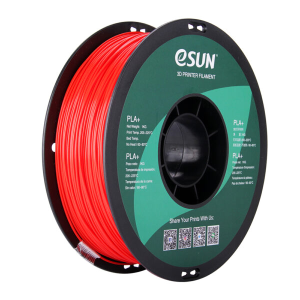 PLA+ Red, Pap spole - 1.75mm, 1kg - Image 3