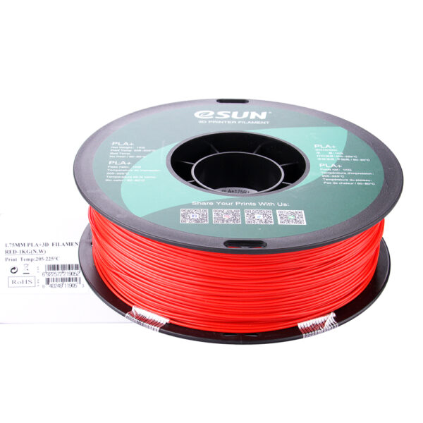 PLA+ Red, Pap spole - 1.75mm, 1kg - Image 9
