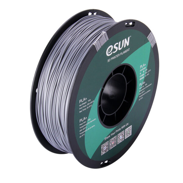 PLA+ Silver, Pap spole - 1.75mm, 1kg