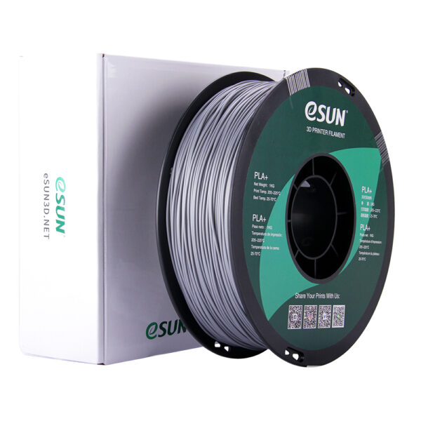 PLA+ Silver, Pap spole - 1.75mm, 1kg - Image 6