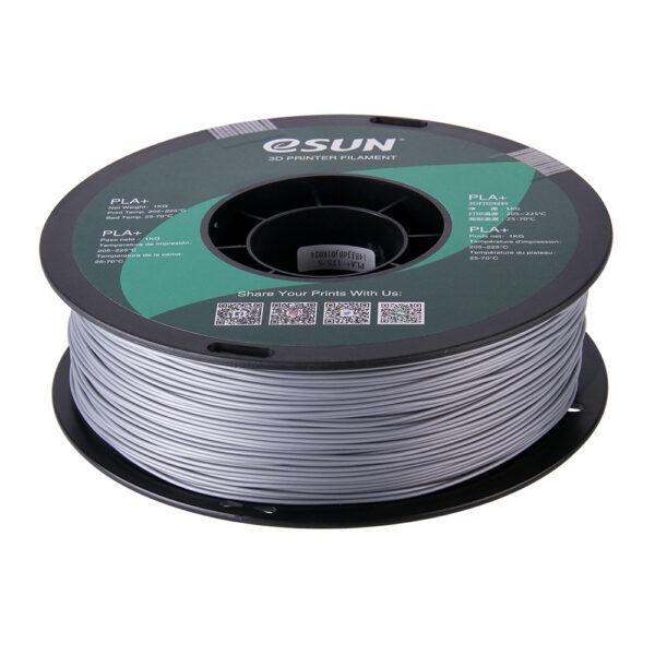 PLA+ Silver, Pap spole - 1.75mm, 1kg - Image 4