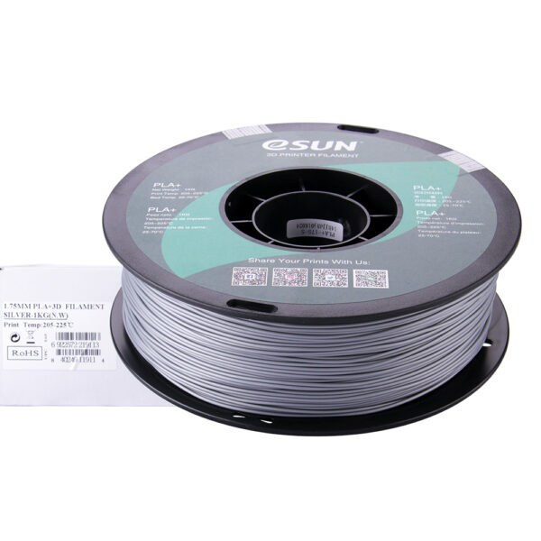 PLA+ Silver, Pap spole - 1.75mm, 1kg - Image 9