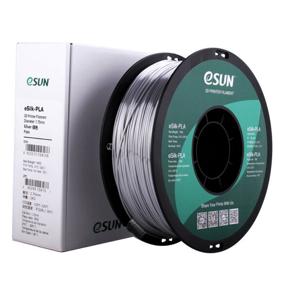 PLA+ SILK Silver - 1.75mm, 1kg - Billede 5