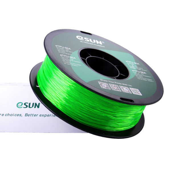 TPU A95 Transparent green - 1.75mm, 1kg - Billede 8