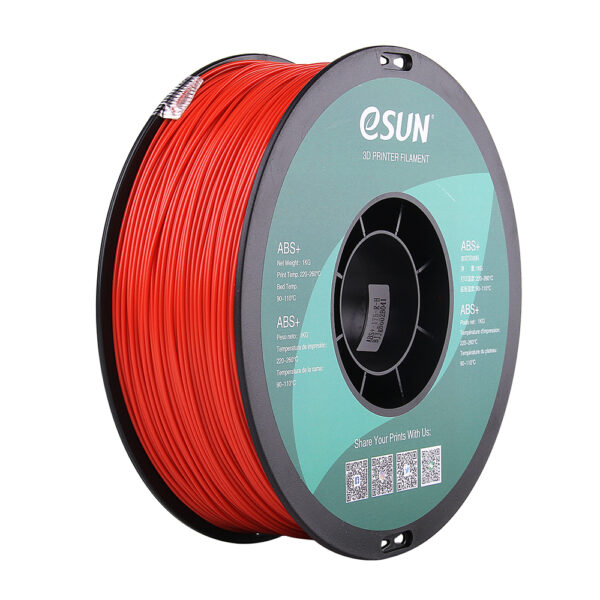ABS+ Red - 1.75mm, 1kg Pap spole
