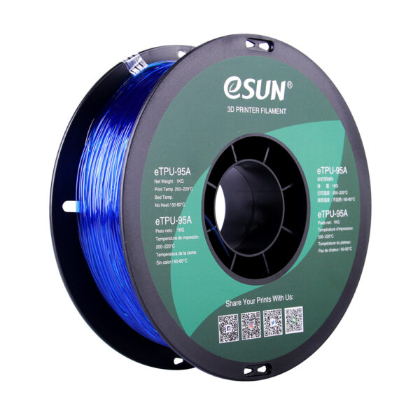 TPU Transparent Blue - 1.75mm, 1kg - Image 8