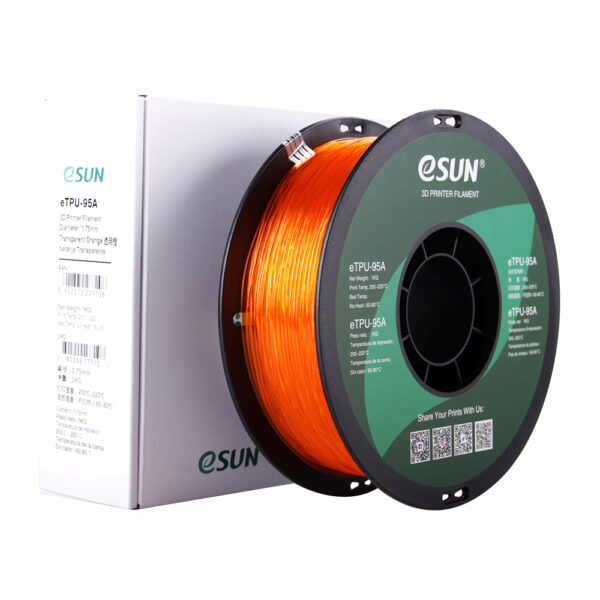 TPU Transparent Orange - 1.75mm, 1kg - Image 6