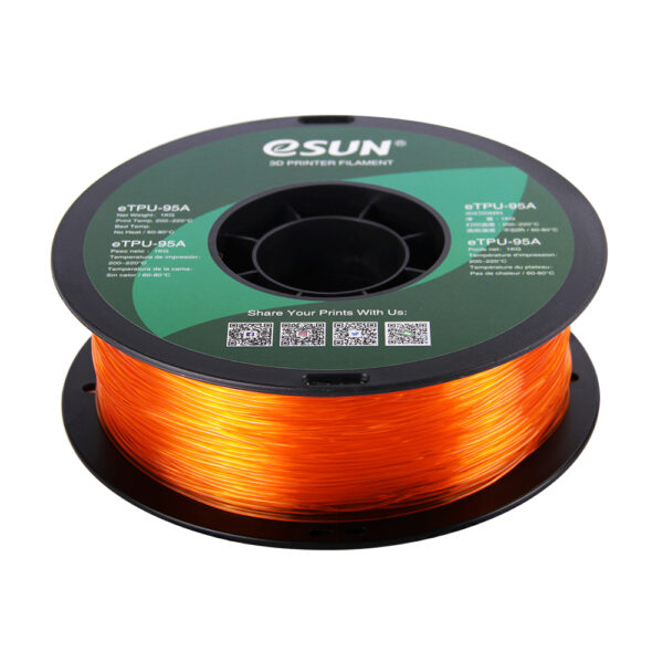 TPU Transparent Orange - 1.75mm, 1kg - Image 3