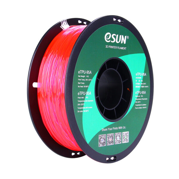 TPU Transparent Pink - 1.75mm, 1kg - Billede 9