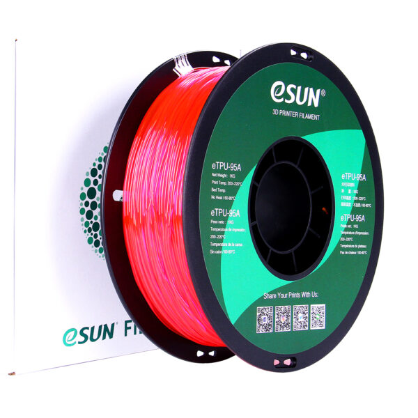 TPU Transparent Pink - 1.75mm, 1kg - Billede 7