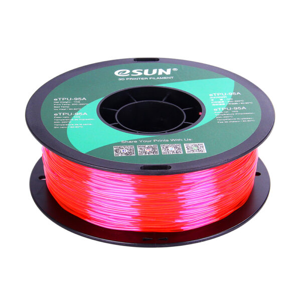 TPU Transparent Pink - 1.75mm, 1kg - Billede 4