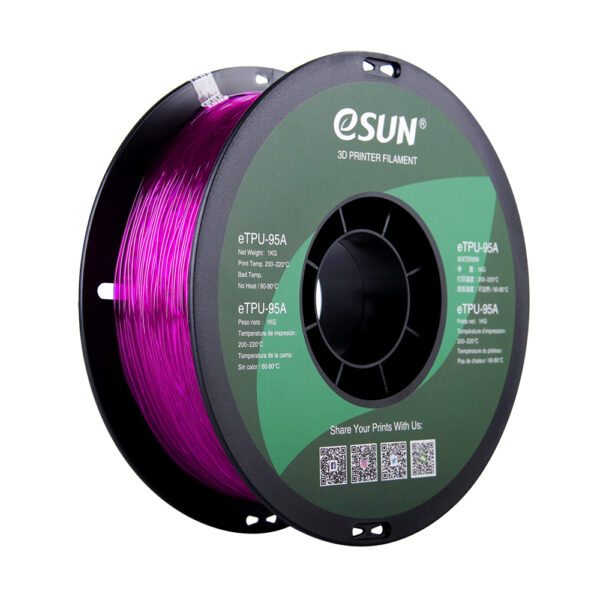 TPU Transparent Purple - 1.75mm, 1kg - Image 8