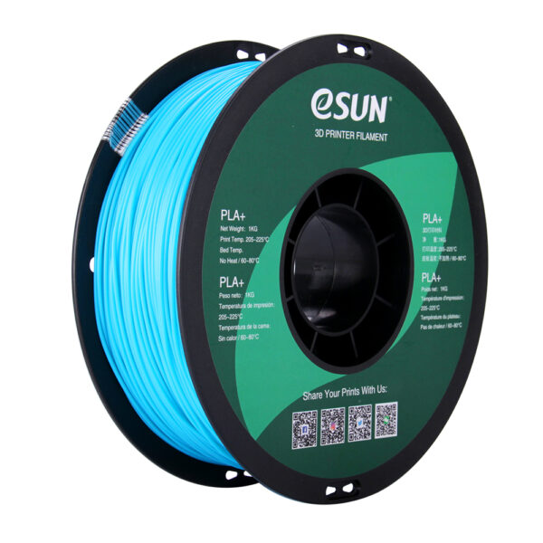 PLA+ Light Blue, Pap spole - 1.75mm, 1kg - Pap spole - Billede 2