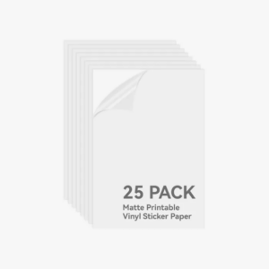 White Matte Printable Vinyl Sticker Paper 25 pakke -YG020 Bambu Lab