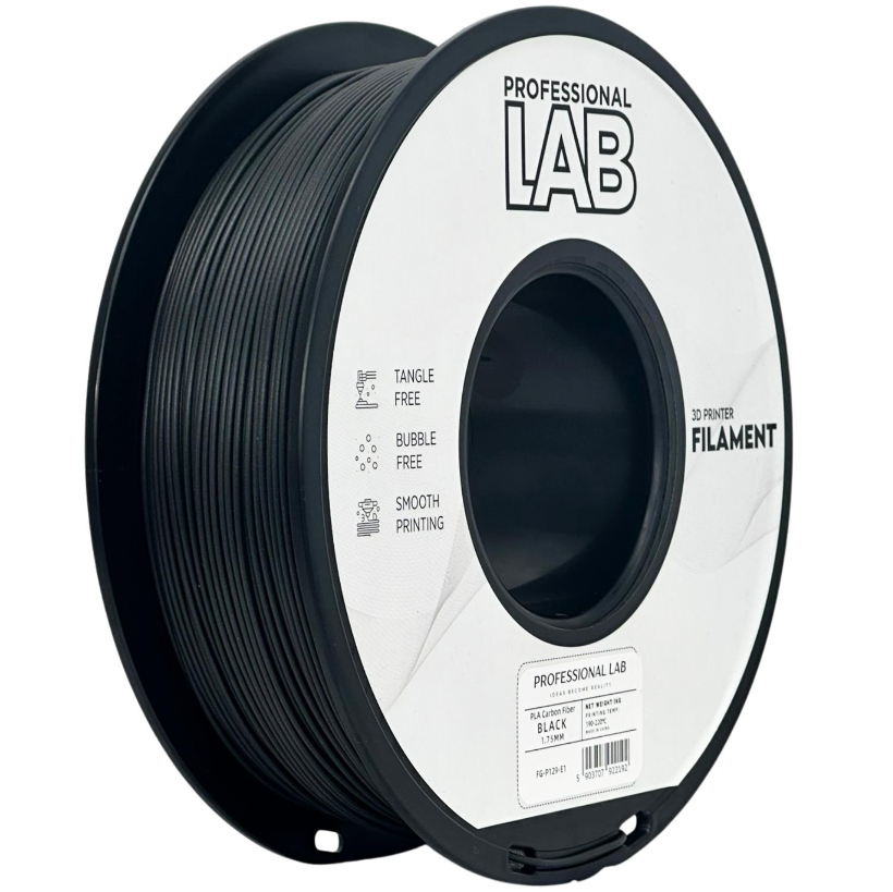 PLA-Carbon Fiber Black – Prof. Lab - 1,75 mm - 1 kg