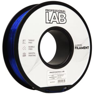 PETG Transparent Blue – Prof. Lab - 1,75 mm - 1 kg